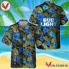 Tropical Flower With Palm Leaves Bud Light Hawaiian Shirt, Best Summer Gifts For Fans - Vesles2014S