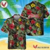 Tropical Flower With Palm Leaves Budweiser Hawaiian Shirt, Best Summer Gifts For Fans - Vesles2014S