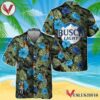 Tropical Flower With Palm Leaves Busch Light Hawaiian Shirt, Best Summer Gifts For Fans - Vesles2014S