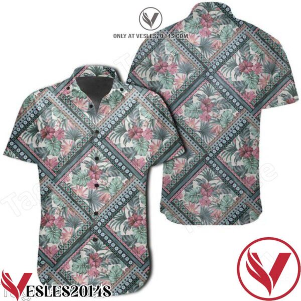 Tropical Flowers In Rhombus Hawaiian Shirt, Unique Gifts For Friends - Vesles2014S 1