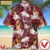 Tropical Hibiscus And Palm Bloodhound Red Hawaiian Shirt, Unique Gifts For Friends - Vesles2014S 1