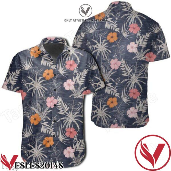 Tropical Hibiscus Palm Leaf Hawaiian Shirt, Unique Gifts For Friends - Vesles2014S 1