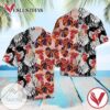 Tropical Rooster Floral Hawaiian Graphic Print Short Sleeve Hawaiian Casual Shirt Vesles2014S