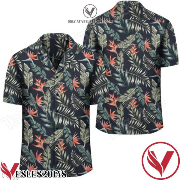 Tropical Strelitzia Black Hawaiian Shirt, Unique Gifts For Friends - Vesles2014S 1