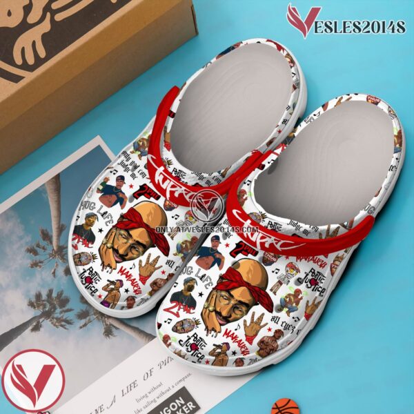 Tupac Shakur Music Crocs Crocband Clogs Shoes, Unique Gifts For Fans - Vesles2014S 2