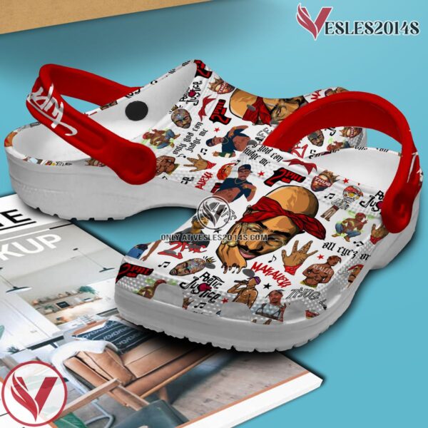 Tupac Shakur Music Crocs Crocband Clogs Shoes, Unique Gifts For Fans - Vesles2014S 3