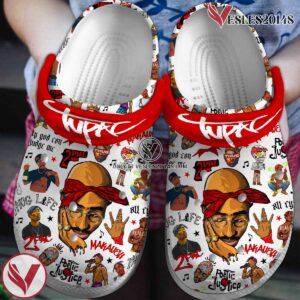 Tupac Shakur Music Crocs Crocband Clogs Shoes, Unique Gifts For Fans - Vesles2014S