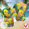 Tweety Bird Hawaiian Graphic Print Short Sleeve Hawaiian Casual Shirt Vesles2014S