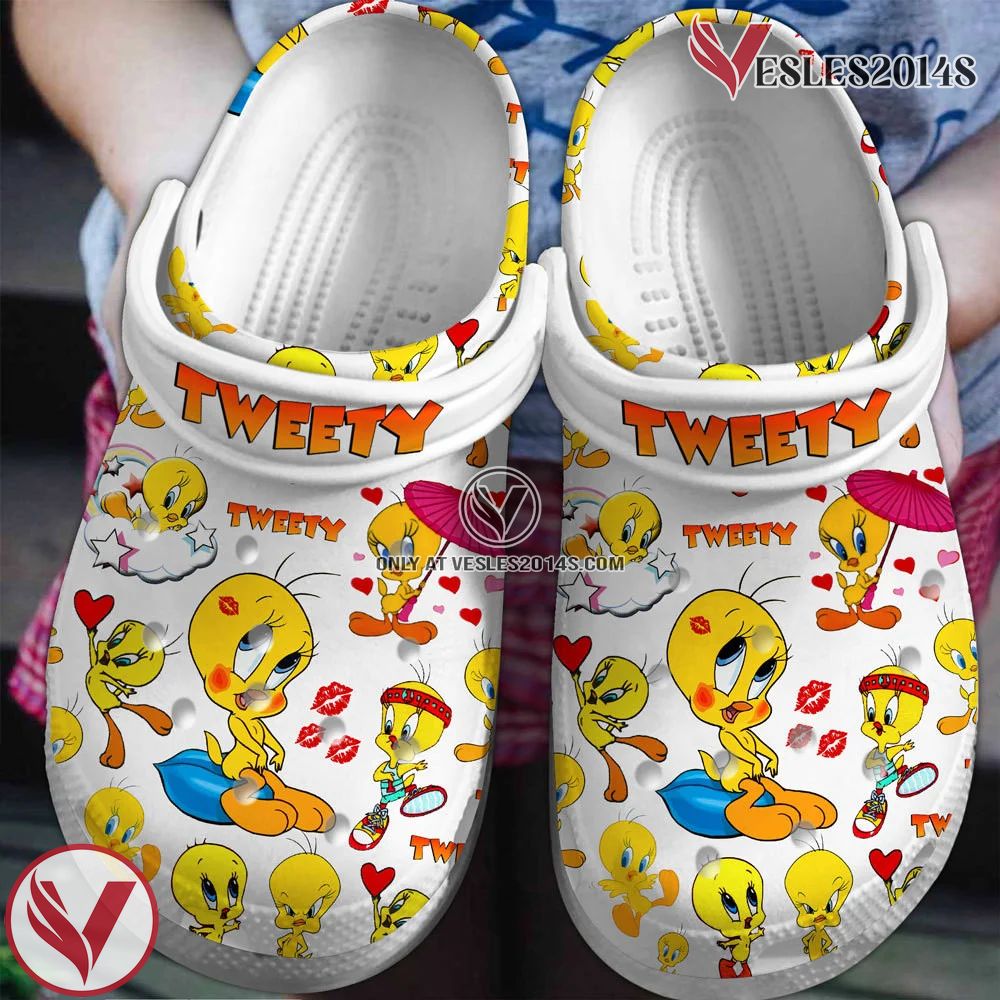 Tweety Cartoon Crocs Crocband Clogs Shoes Comfortable For Men Women and Kids, Unique Gift From Vesles2014S 2
