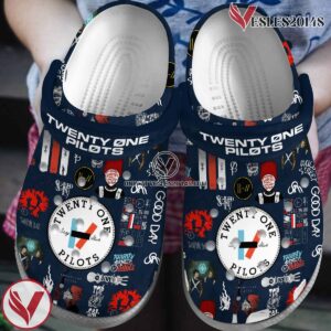 Twenty One Pilots Music Crocs Crocband Clogs Shoes, Unique Gifts For Fans Style 2 - Vesles2014S