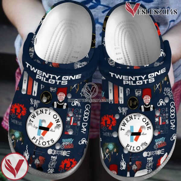 Twenty One Pilots Music Crocs Crocband Clogs Shoes, Unique Gifts For Fans Style 2 - Vesles2014S