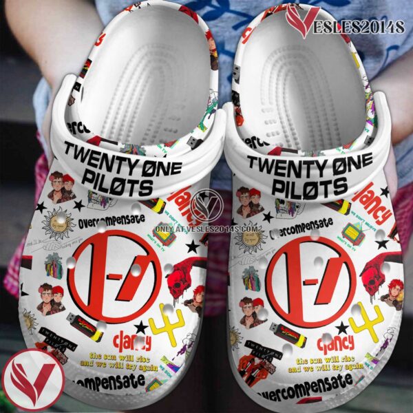 Twenty One Pilots Music Crocs Crocband Clogs Shoes, Unique Gifts For Fans Style 3 - Vesles2014S