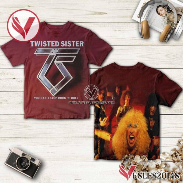 Twisted Sister You Can’t Stop Rock ‘n’ Roll Album Cover Shirt, Unique Gifts For Music Lovers - Vesles2014S