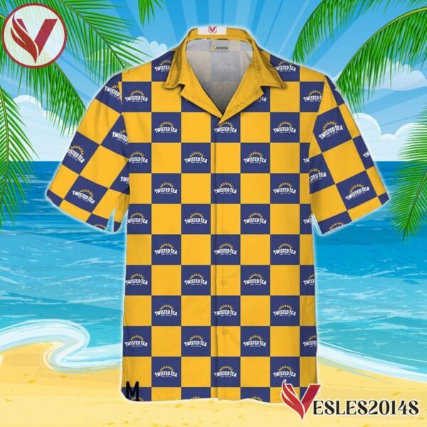 Twisted Tea Checkerboard Hawaiian Shirt, Best Summer Gifts For Fans - Vesles2014S 1