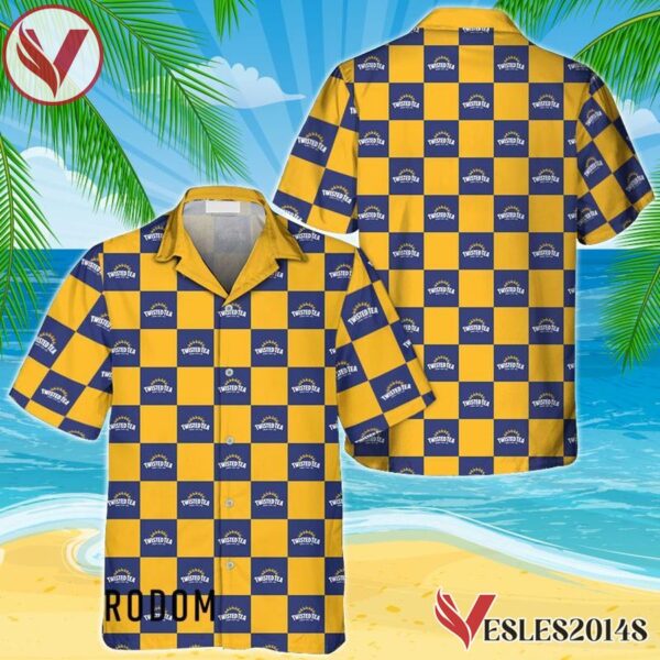 Twisted Tea Checkerboard Hawaiian Shirt, Best Summer Gifts For Fans - Vesles2014S