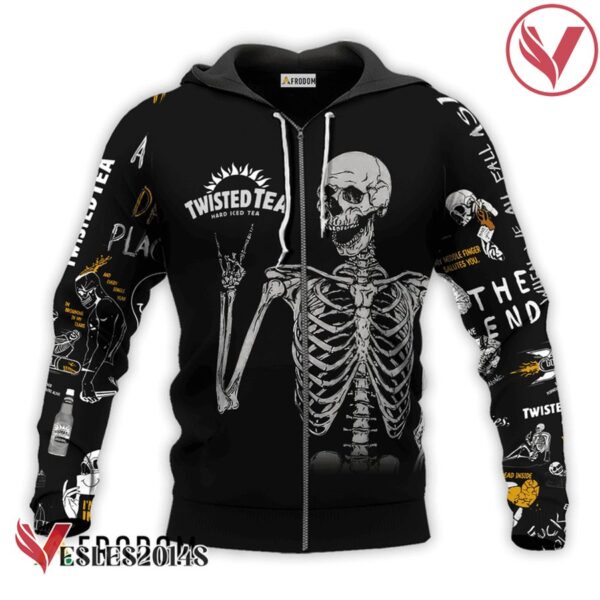 Twisted Tea Rock And Roll Skeleton Skull Hoodie & Zip Hoodie - Vesles2014S 2