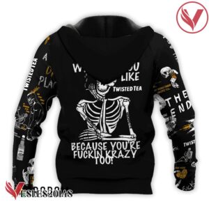 Twisted Tea Rock And Roll Skeleton Skull Hoodie & Zip Hoodie - Vesles2014S 3