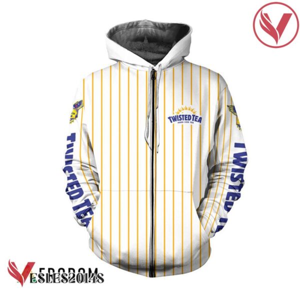 Twisted Tea White Vertical Striped Hoodie & Zip Hoodie - Vesles2014S 2