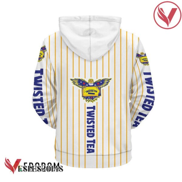Twisted Tea White Vertical Striped Hoodie & Zip Hoodie - Vesles2014S 3