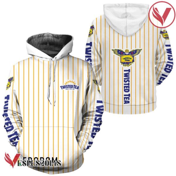 Twisted Tea White Vertical Striped Hoodie & Zip Hoodie - Vesles2014S