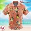 Typhlosion Pattern Pokemon Hawaiian Button Up Shirt, Perfect Gifts For Anime Lovers - Vesles2014S