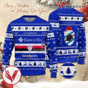 U.C. Sampdoria Sport Ugly Christmas Sweater, Unique Gifts For Fans - Vesles2014aS 1