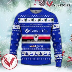 U.C. Sampdoria Sport Ugly Christmas Sweater, Unique Gifts For Fans - Vesles2014aS 2