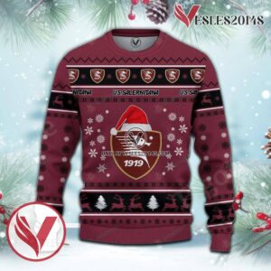 U.S. Salernitana 1919 Sport Ugly Christmas Sweater, Unique Gifts For Fans - Vesles2014aS 2