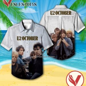 U2 October Album Cover Hawaiian Shirt, Unique Gifts For Music Lovers - Vesles2014S