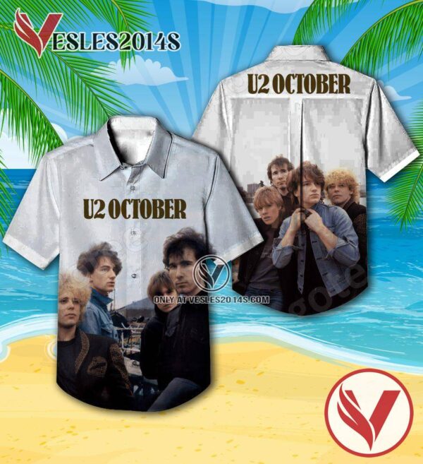 U2 October Album Cover Hawaiian Shirt, Unique Gifts For Music Lovers - Vesles2014S
