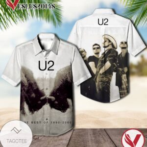 U2 The Best Of 1990 2000 Greatest Hits Album Cover Hawaiian Shirt, Best Gift For Music Lovers Vesles2014S
