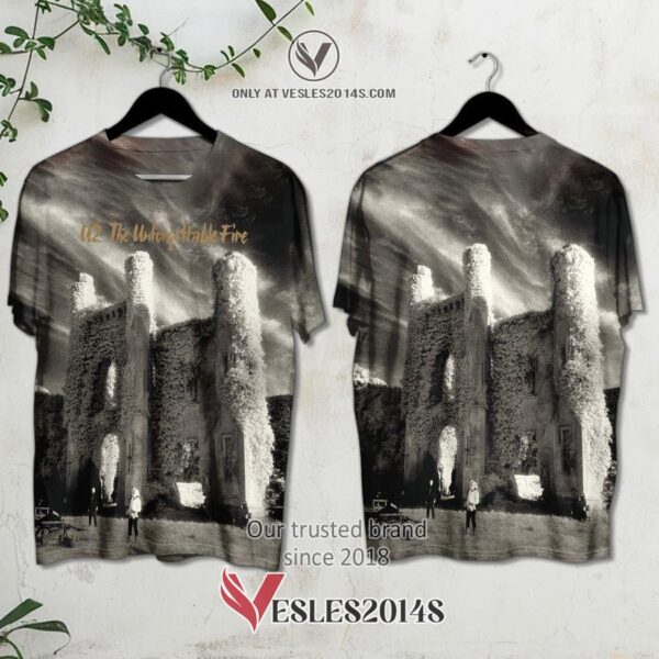 U2 The Unforgettable Fire Album 3D Shirt, Unique Gifts For Music Lovers - Vesles2014S