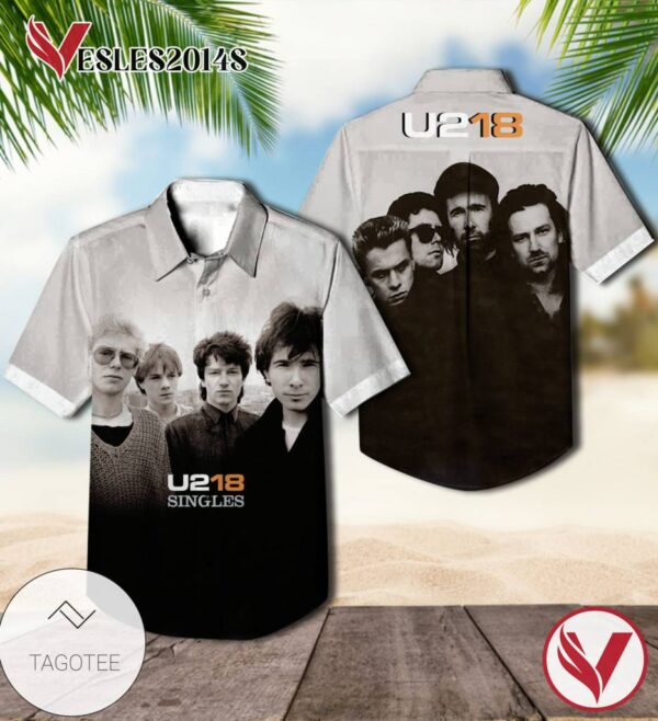 U2 U218 Singles Greatest Hits Album Cover Hawaiian Shirt, Best Gift For Music Lovers Vesles2014S