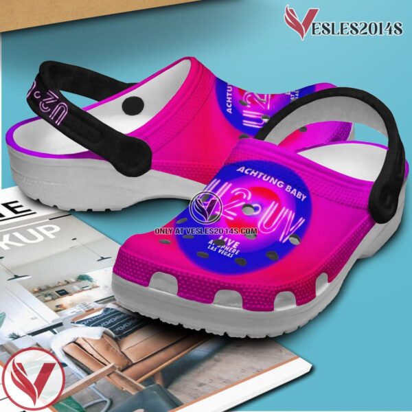 U2 UV Achtung Baby Live at Sphere Music Crocs Crocband Clogs Shoes, Unique Gifts For Fans Style 1 - Vesles2014S 2