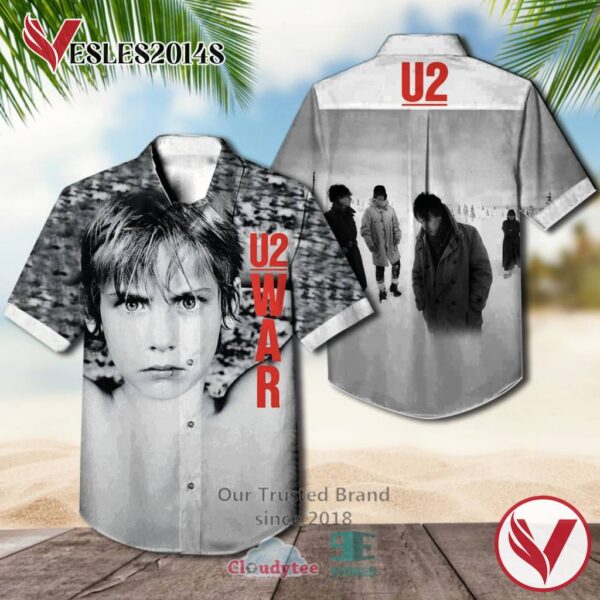 U2 War Album Hawaiian Casual Shirt, Best Gift For Music Lovers Vesles2014S