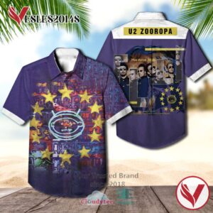 U2 Zooropa Album Hawaiian Casual Shirt, Best Gift For Music Lovers Vesles2014S