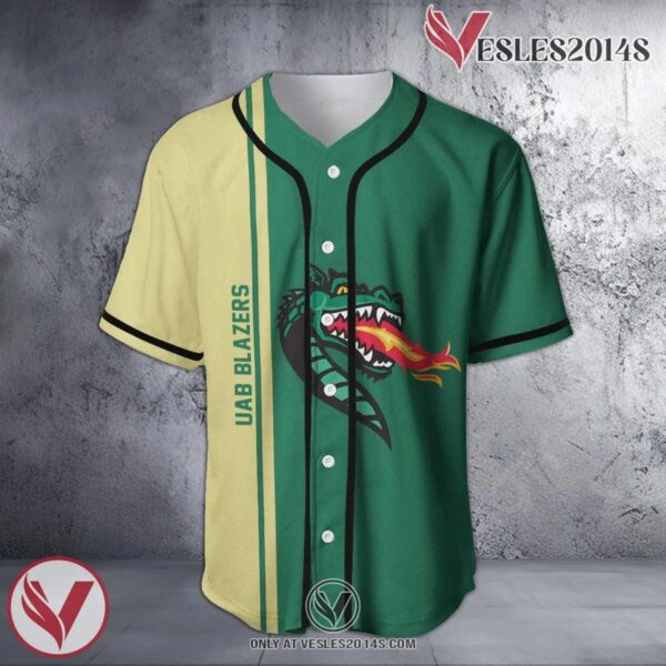 UAB Blazers Baseball Jersey Half Style NCAA, Unique Gifts For Fans - Vesles2014s