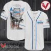 US Flag Black Skull Natural Light Baseball Jersey, Perfect Gifts For Fans - Vesles2014S