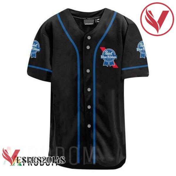 US Flag Black Skull Pabst Blue Ribbon Baseball Jersey, Perfect Gifts For Fans - Vesles2014S 2