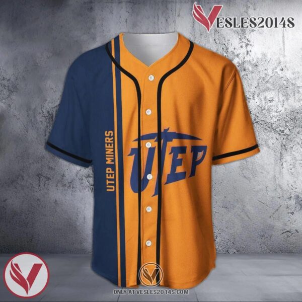 UTEP Miners Baseball Jersey Half Style NCAA, Unique Gifts For Fans - Vesles2014s