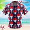 Uchiha Clan Crest Naruto Shippuden Hawaiian Button Up Shirt, Perfect Gifts For Anime Lovers - Vesles2014S