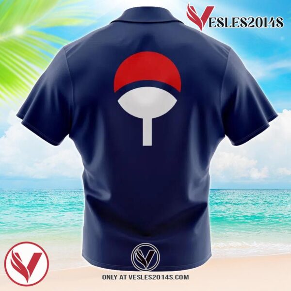 Uchiha Clan Naruto Hawaiian Button Up Shirt, Perfect Gifts For Anime Lovers - Vesles2014S 1