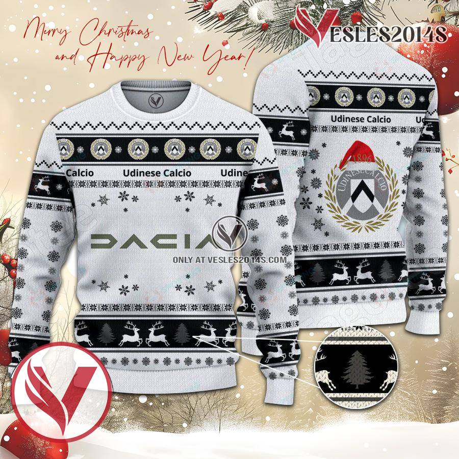Udinese Calcio 1896 Sport Ugly Christmas Sweater, Unique Gifts For Fans - Vesles2014aS 1