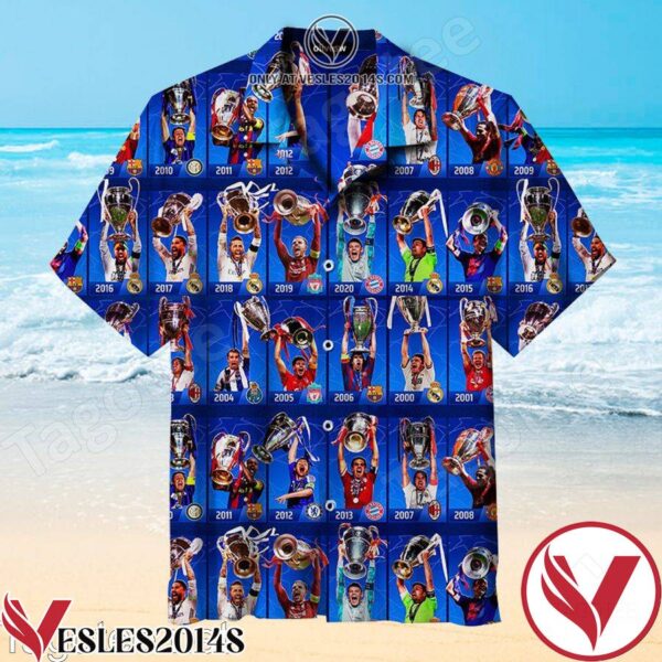 Uefa Champions League Raise Cup Hawaiian Shirt, Unique Gifts For Friends - Vesles2014S 1