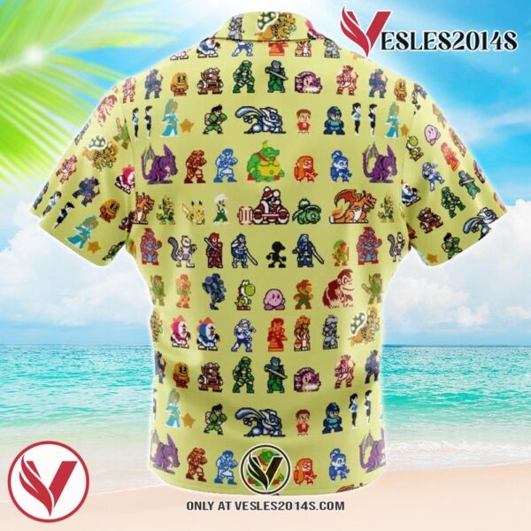 Ultimate Roster Super Smash Bros Hawaiian Button Up Shirt, Perfect Gifts For Anime Lovers - Vesles2014S 1
