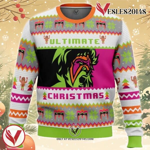 Ultimate Warrior Christmas Pro Wrestling Ugly Christmas Sweater, Unique Christmas Gift For Fans - Vesles2014S