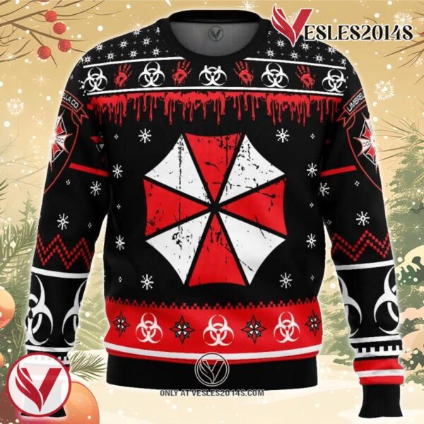 Umbrella Co. Resident Evil Ugly Christmas Sweater, Unique Christmas Gift For Fans - Vesles2014S