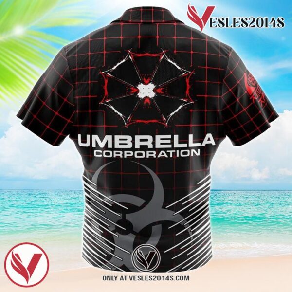 Umbrella Corp Resident Evil Hawaiian Button Up Shirt, Perfect Gifts For Anime Lovers - Vesles2014S 1