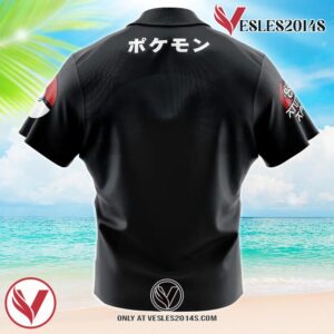 Umbreon Face Pokemon Hawaiian Button Up Shirt, Perfect Gifts For Anime Lovers - Vesles2014S 1