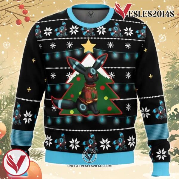 Umbreon Pokemon Ugly Christmas Sweater, Unique Christmas Gift For Fans - Vesles2014S